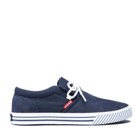 Supra CUBA Lave Sneakers Dame Marineblå/Hvite/Hvite | NO-86260